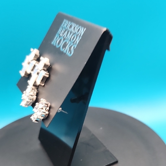 Erickson Beamon Silver Earrings Dangle and Stud - Picture 5 of 7